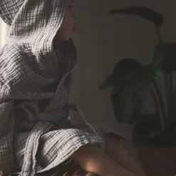 Lille Kanin Badekåbe, Brown Smoke, 3-4 år, 98/104-Børn Badekåber & Håndklæder|Badekåber