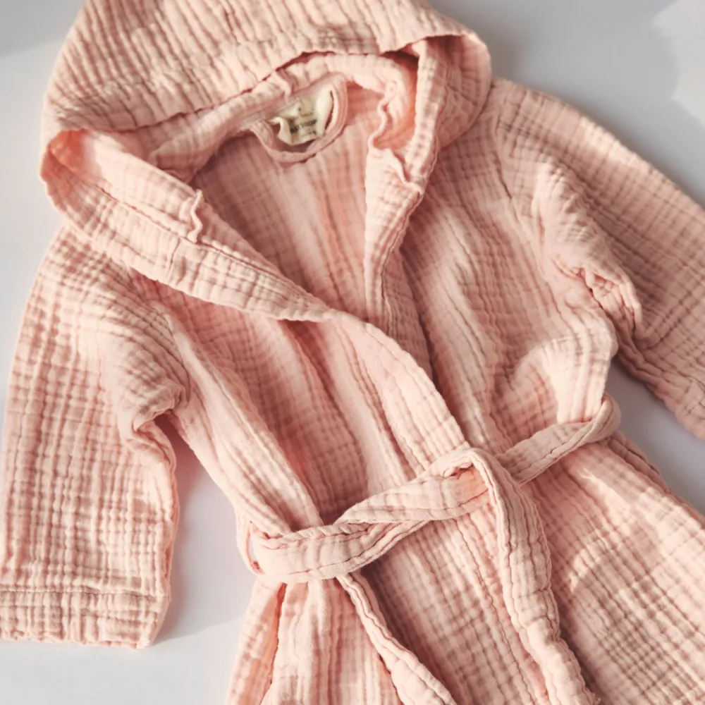 Lille Kanin Badekåbe, Rose Smoke, 3-4år, 98/104-Børn Badekåber & Håndklæder|Badekåber