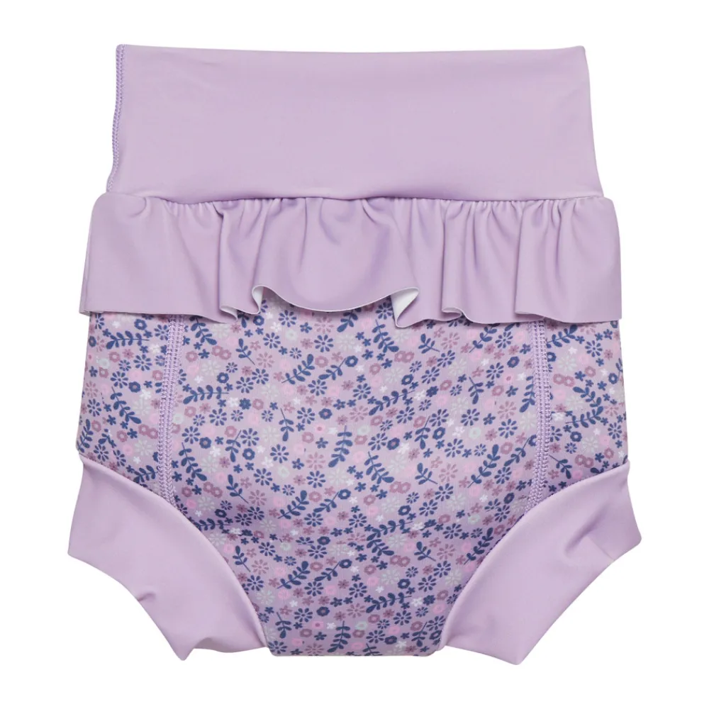 Color Kids Badeshorts med flæser - Lavender Mist- Blebadebukser