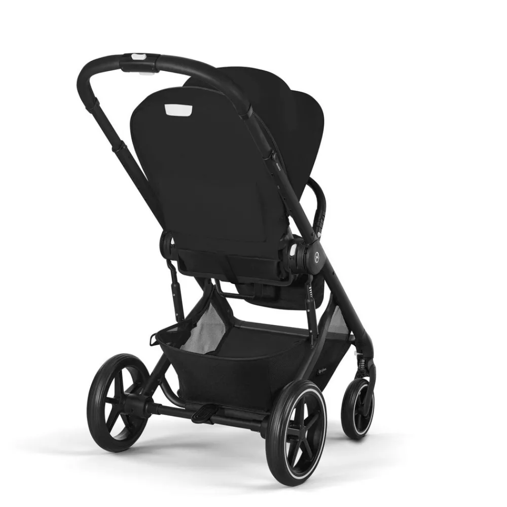 Cybex Balios S Lux - Moon Black- Klapvogne Med Flade Sæder