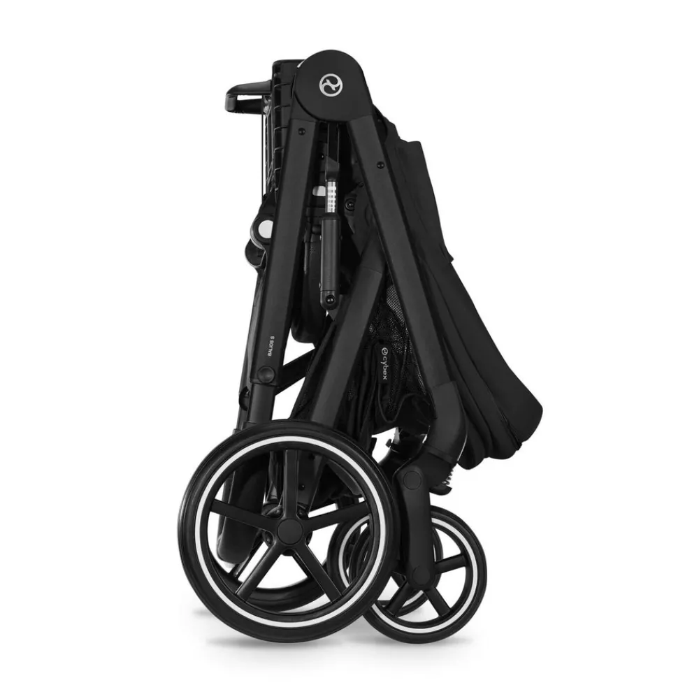 Cybex Balios S Lux - Moon Black- Klapvogne Med Flade Sæder