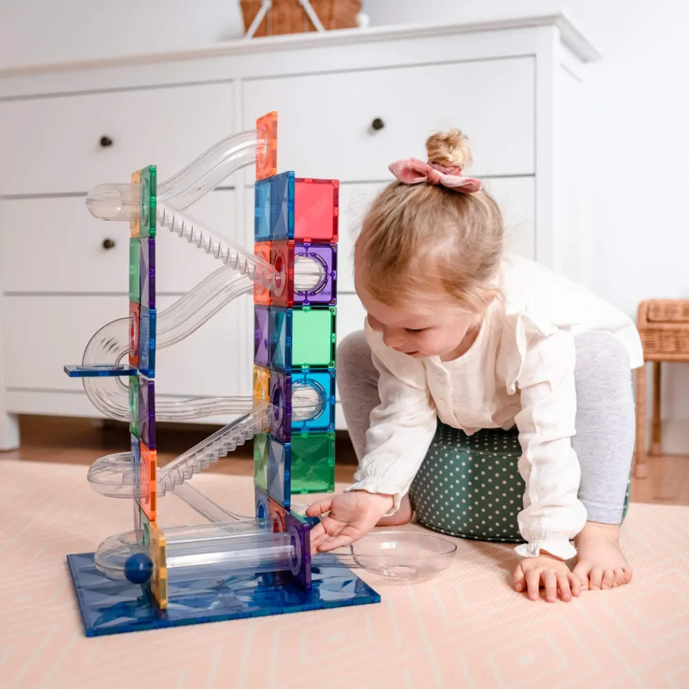 CONNETIX Ball Run - magnetsæt 92 dele - rainbow- Magnetlegesæt