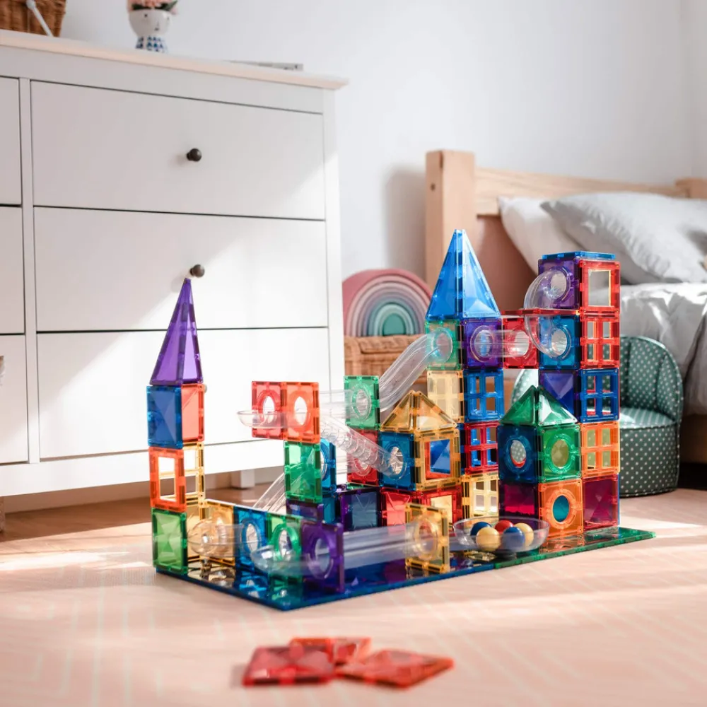 CONNETIX Ball Run - magnetsæt 92 dele - rainbow- Magnetlegesæt