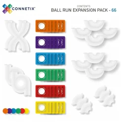 CONNETIX Ball Run Expansion Pak udvidelsessæt 66 dl rainbow- Magnetlegesæt