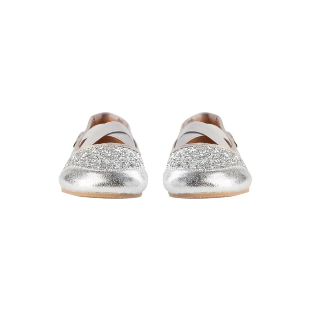 Sofie Schnoor Kids Ballerina - Silver- Sandaler Med Blink|Hjemmesko