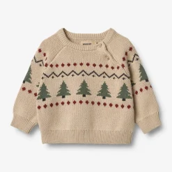 Wheat Balou Jacquard Pullover - Warm Sand- Juletøj|Cardigans, Veste & Trøjer