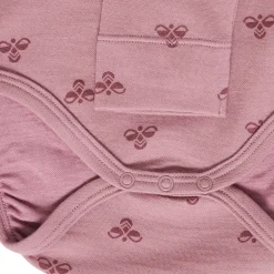 hummel Bambo body langærmet - NOSTALGIA ROSE- Uldbodyer|Bodystocking Langærmet