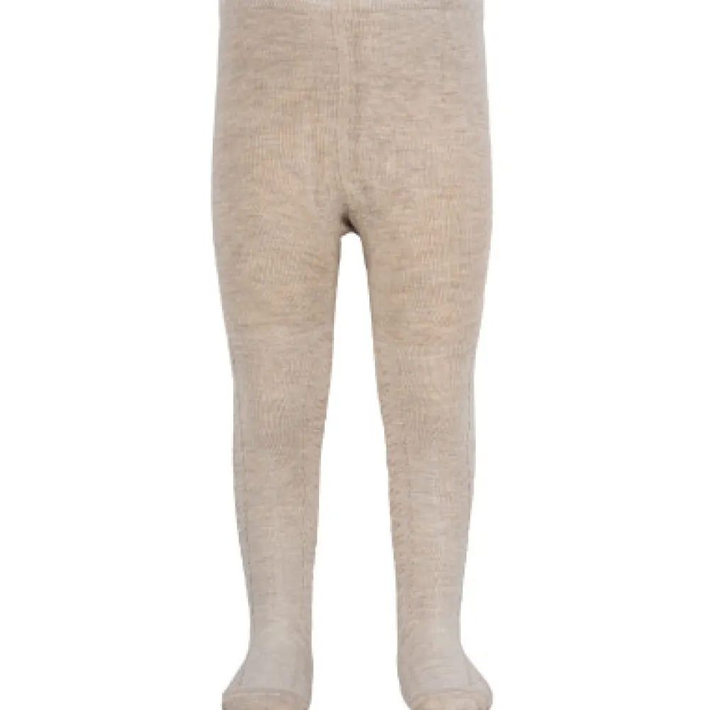 MINIPOP Bamboo strømpebukser - OFF WHITE MELANGE- Strømpebukser