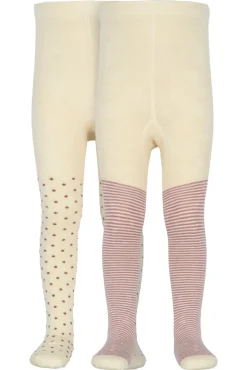 MINIPOP Bamboo Strømpebukser 2 pak - Pale Pink- Strømpebukser