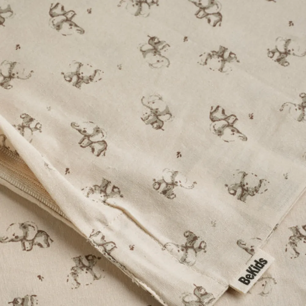 BeKids Bambus babydyne med sengetøj - Elefant-Børn Pakkeløsninger|Sengetøj