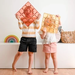 CONNETIX Base Plate-magnetplader 2 stk.patel lemon & peach- Magnetlegesæt