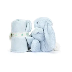 JellyCat Bashful Kanin, Lyseblå nusseklud- Nusseklude