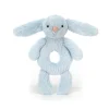 JellyCat Bashful kanin, lyseblå ring rangle- Rangler I Plys