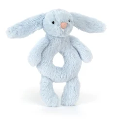 JellyCat Bashful kanin, lyseblå ring rangle- Rangler I Plys