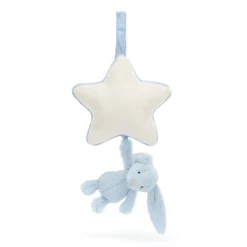 JellyCat Bashful kanin, lyseblå spilledåse-Børn Uroer|Musikuroer