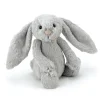 JellyCat Bashful kanin mellem - silver- Bamser