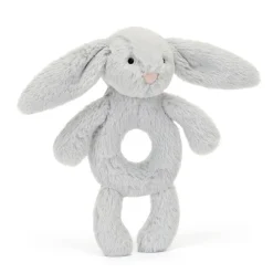 JellyCat Bashful kanin, silver ring rangle- Rangler I Plys