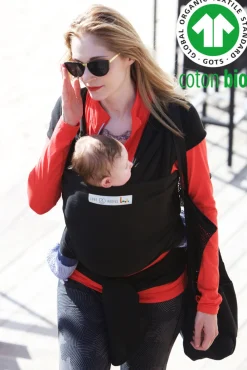 Love Radius By Je Porte mon Bebé Basic økologisk strækvikle sort- Bæreseler & Vikler