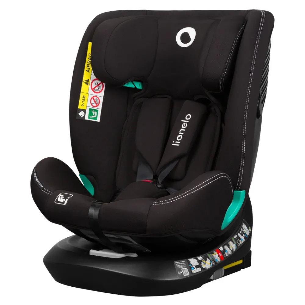 Lionelo Bastiaan one i-size - black carbon- Autostole Med Integreret Baser|Autostole 40-150 Cm (0-12 År)