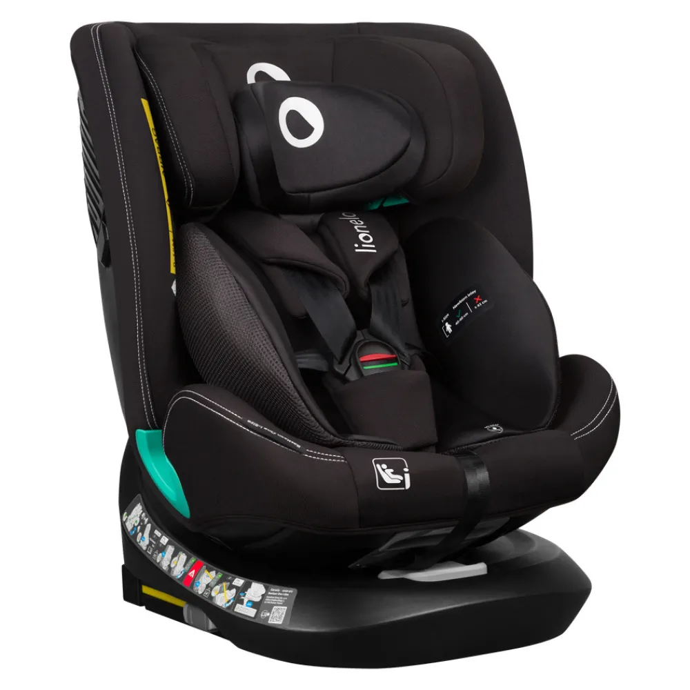 Lionelo Bastiaan one i-size - black carbon- Autostole Med Integreret Baser|Autostole 40-150 Cm (0-12 År)