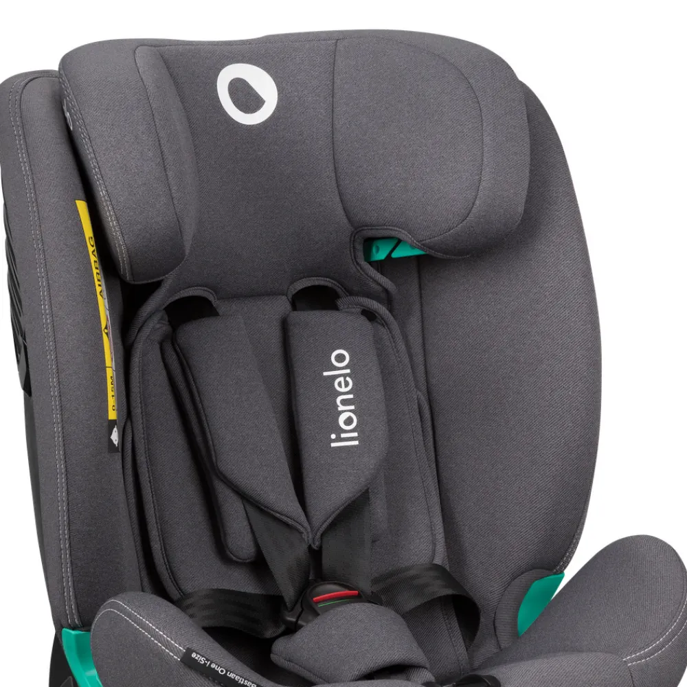 Lionelo Bastiaan one i-size - grey stone- Autostole 40-150 Cm (0-12 År)|Autostole Med Integreret Baser