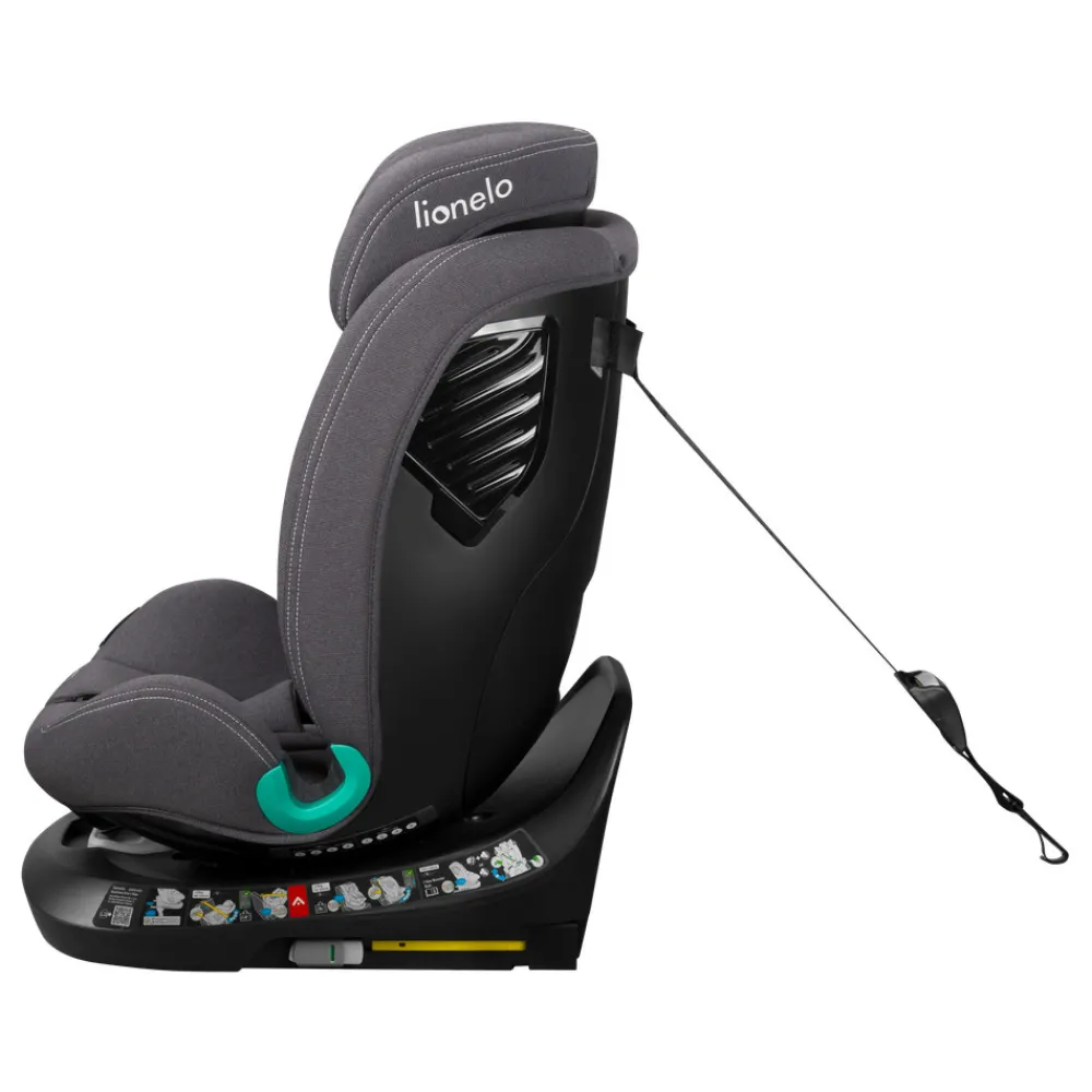 Lionelo Bastiaan one i-size - grey stone- Autostole 40-150 Cm (0-12 År)|Autostole Med Integreret Baser