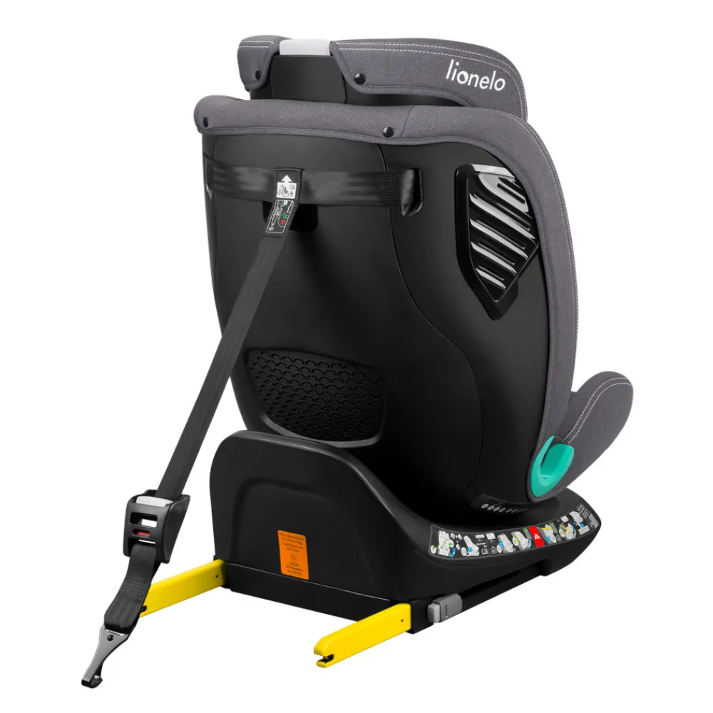 Lionelo Bastiaan one i-size - grey stone- Autostole 40-150 Cm (0-12 År)|Autostole Med Integreret Baser
