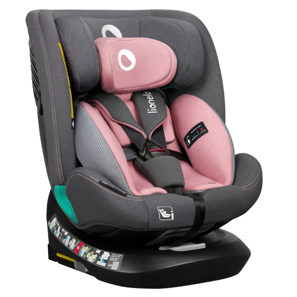 Lionelo Bastiaan one i-size - pink rose- Autostole Med Integreret Baser|Autostole 40-150 Cm (0-12 År)