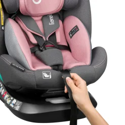 Lionelo Bastiaan one i-size - pink rose- Autostole Med Integreret Baser|Autostole 40-150 Cm (0-12 År)