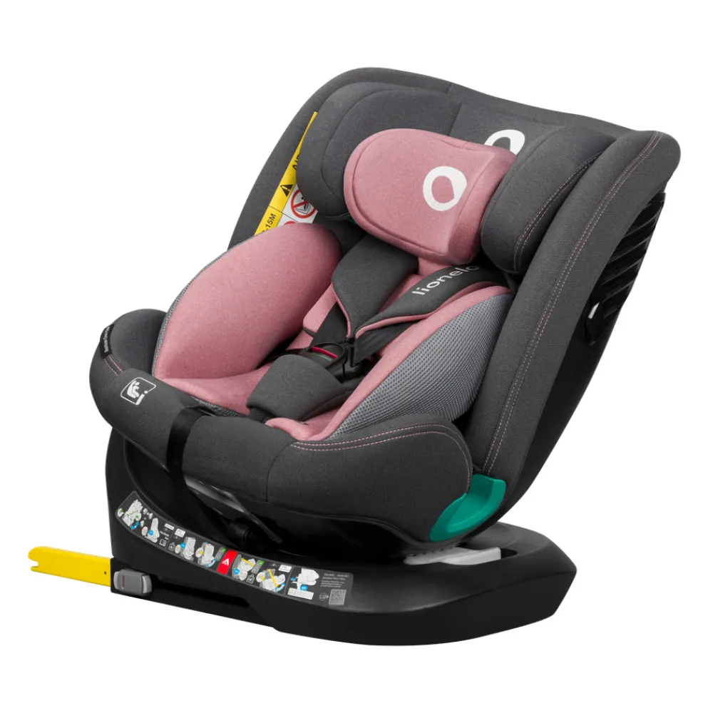 Lionelo Bastiaan one i-size - pink rose- Autostole Med Integreret Baser|Autostole 40-150 Cm (0-12 År)