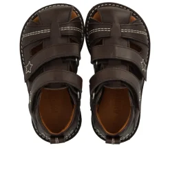 Angulus Begynder sandal med velcrolukning - Dark Brown- Sandaler Med Lukket Tå|Begyndersandaler