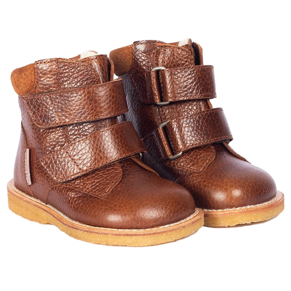 Angulus Begynder Tex Støvle Med Velcro - COGNAC- Vinterstøvler