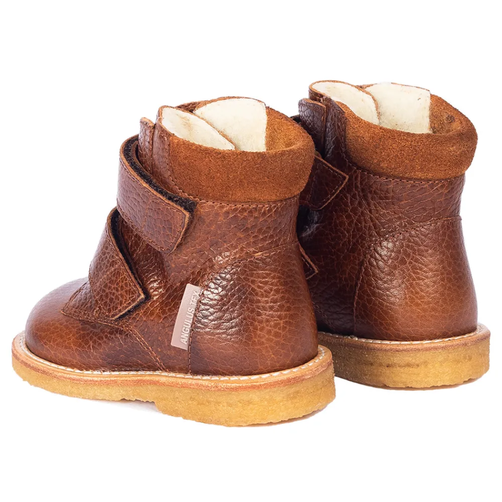 Angulus Begynder Tex Støvle Med Velcro - COGNAC- Vinterstøvler