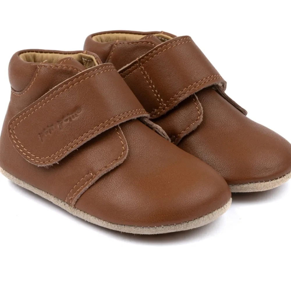 Pompom Begynder Velcro - Camel- Hjemmesko