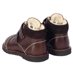 Angulus Begynder velcrosko - DARK BROWN- Vinterstøvler|Begyndersko