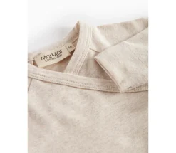 MarMar Copenhagen Belita Slå-om-body - Light beige melange- Bodystocking M. Skrålukning