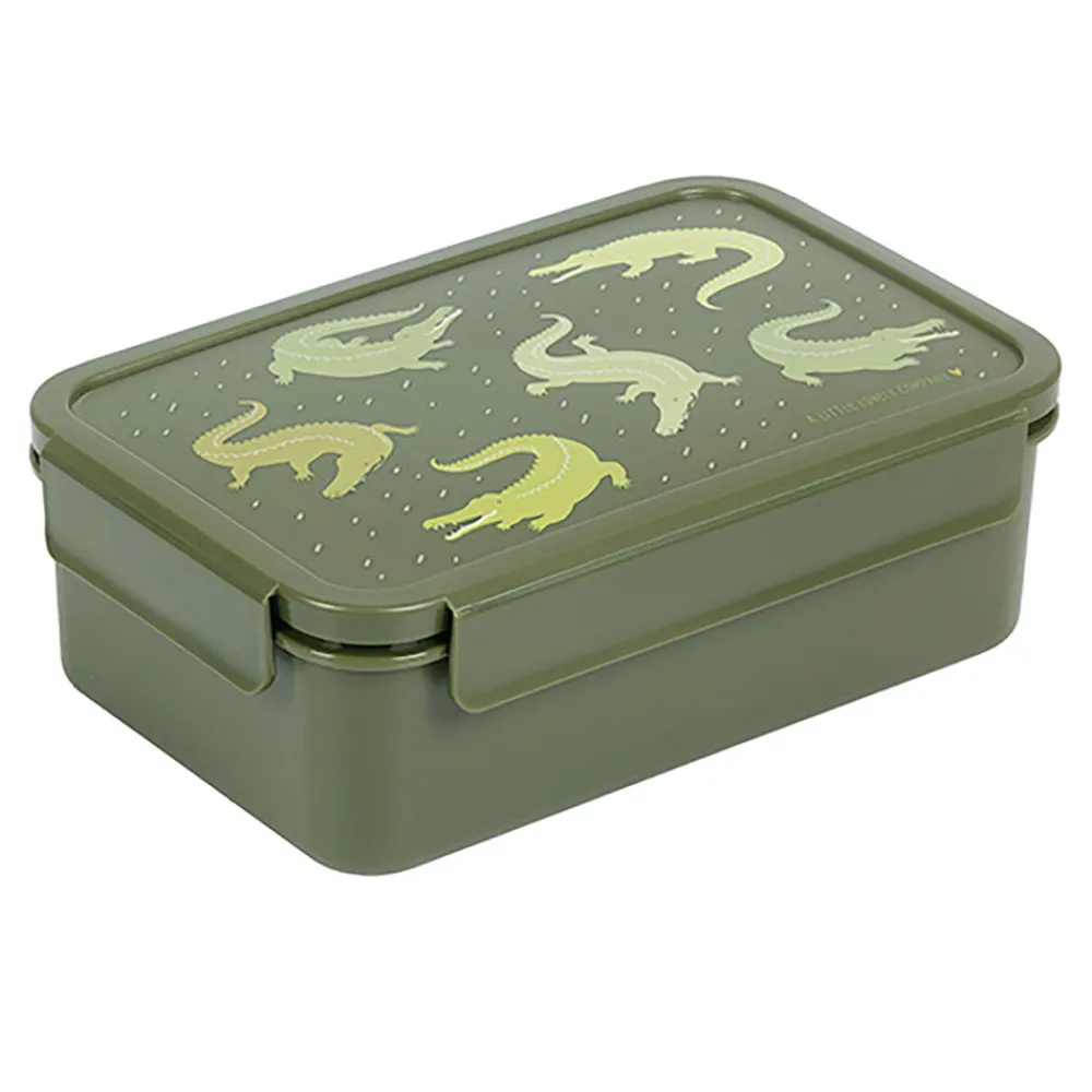 A Little Lovely Company Bento lunch box: Crocodiles- Madkasser & Drikkedunke
