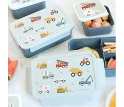 A Little Lovely Company Bento lunch box: Vehicles- Madkasser & Drikkedunke
