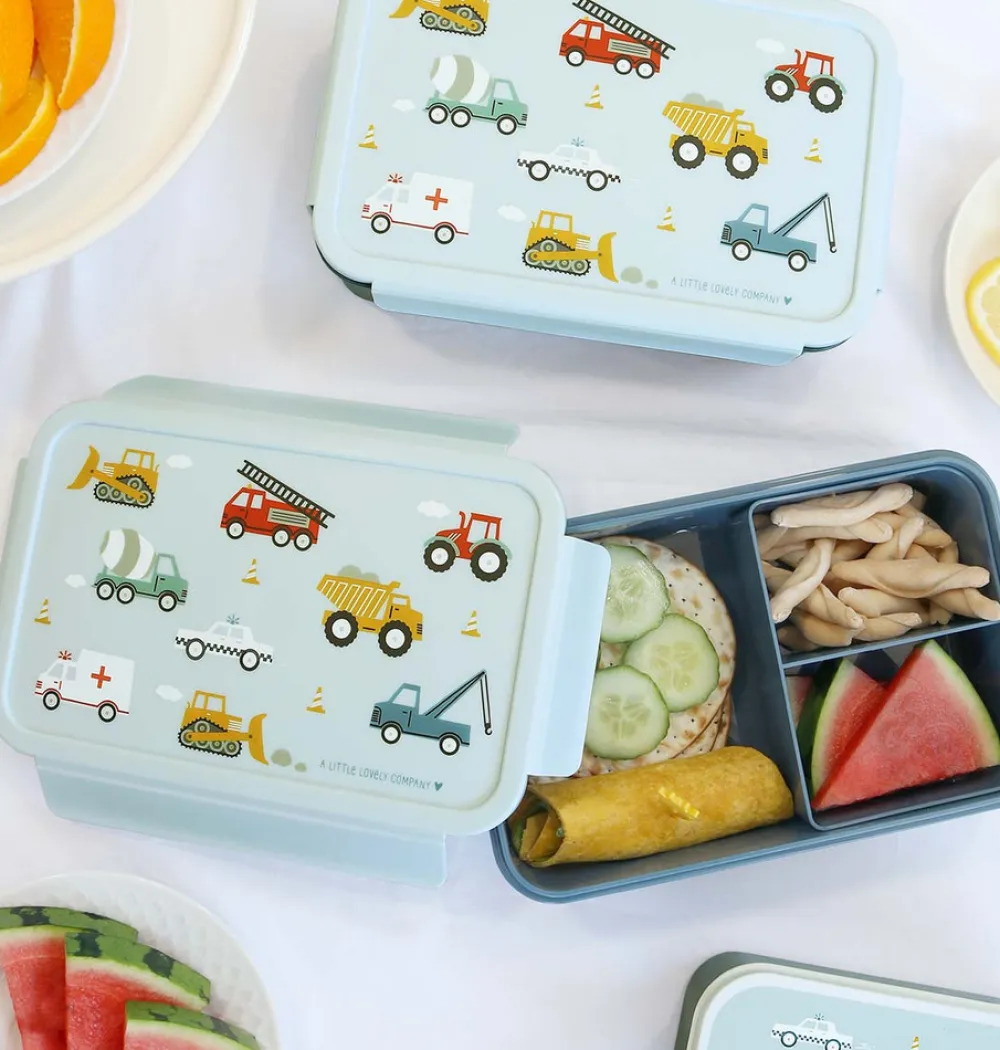 A Little Lovely Company Bento lunch box: Vehicles- Madkasser & Drikkedunke