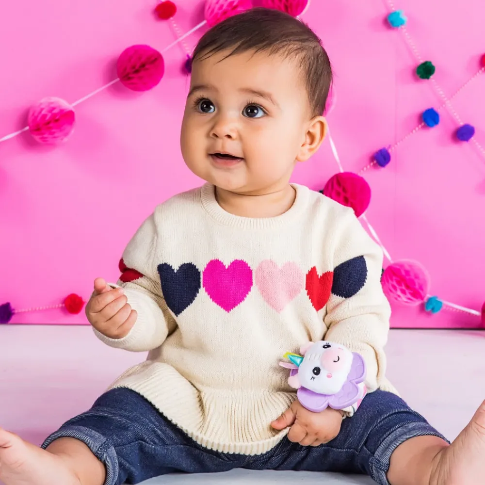 Bright Starts Bide-rangle-armbånd m, enhjørning og lama- Bideringe & Rangler