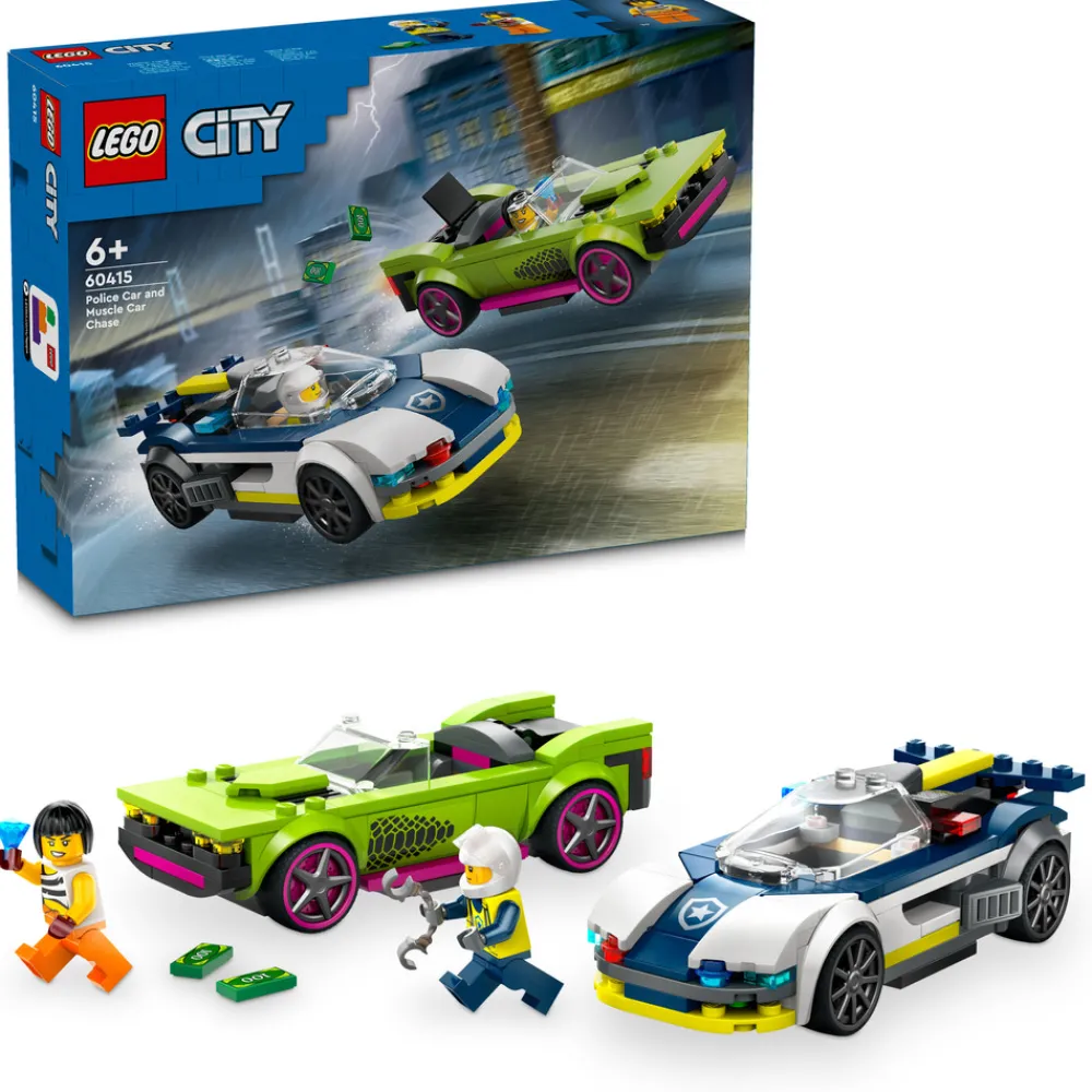 LEGO CITY Biljagt med politi og muskelbil 60415 LEGO® City- Lego