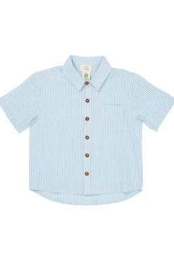 Copenhagen Colors Bæk og bølge bluse - sky blue- Skjorter