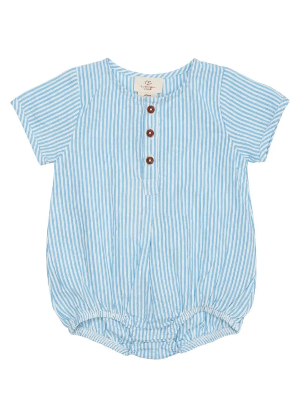 Copenhagen Colors Bæk og bølge romper - SKY BLUE- Bodystocking Kortærmet