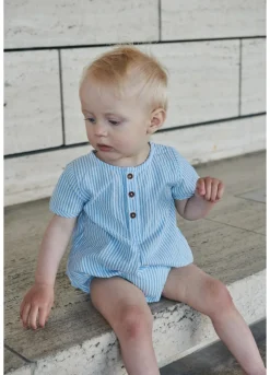 Copenhagen Colors Bæk og bølge romper - SKY BLUE- Bodystocking Kortærmet