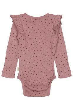 PETIT PIAO Body Langærmet - Nostalgic Rose/Coffee Bean- Bodystocking Langærmet