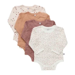 Pippi Body Langærmet Med Print 4-Pak - 433- Multipack|Bodystocking Langærmet