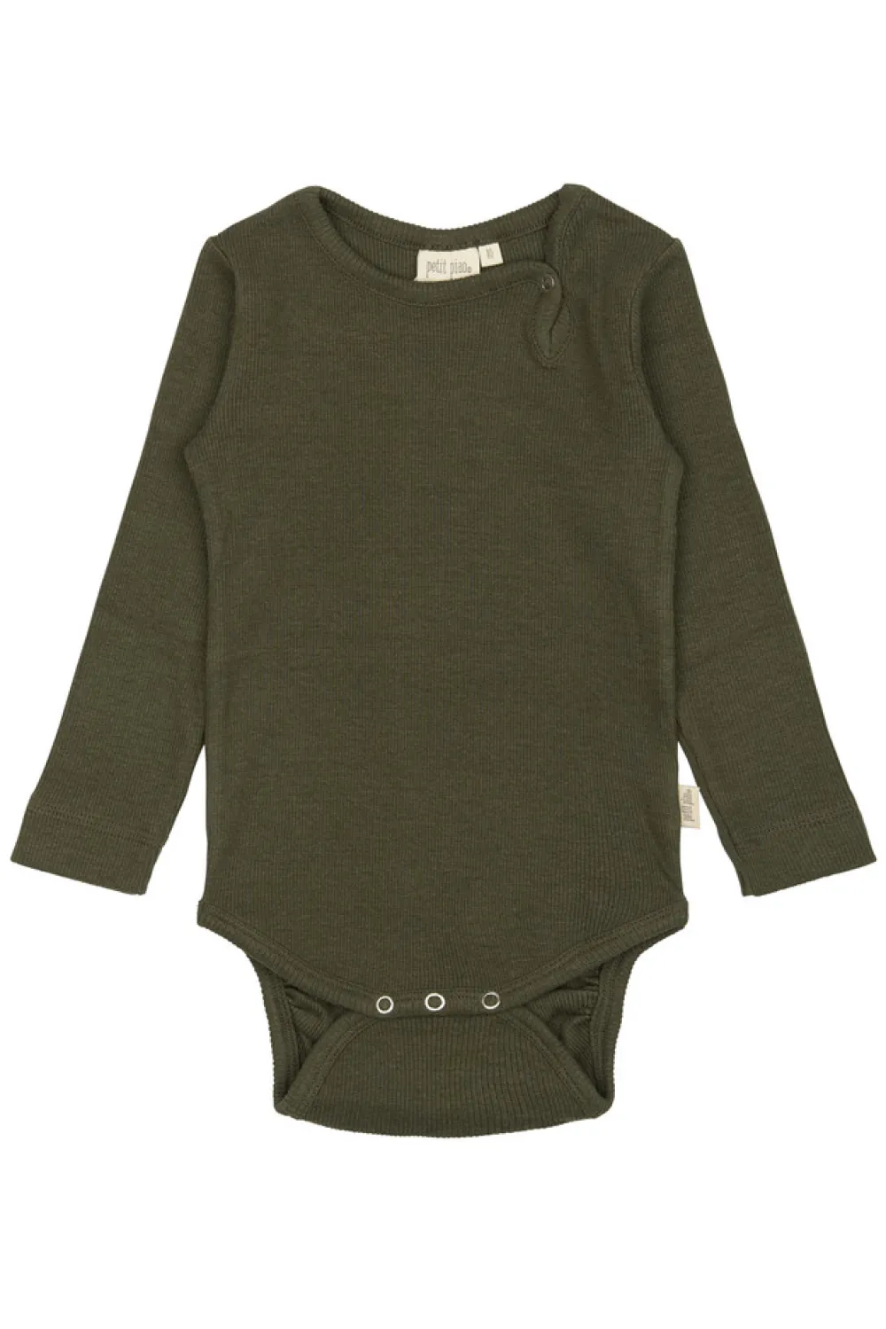 PETIT PIAO Body ls - Green Leaf- Bodystocking Langærmet