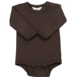 Joha Body m/lange ærmer - Dark Brown- Uldbodyer|Bodystocking Langærmet