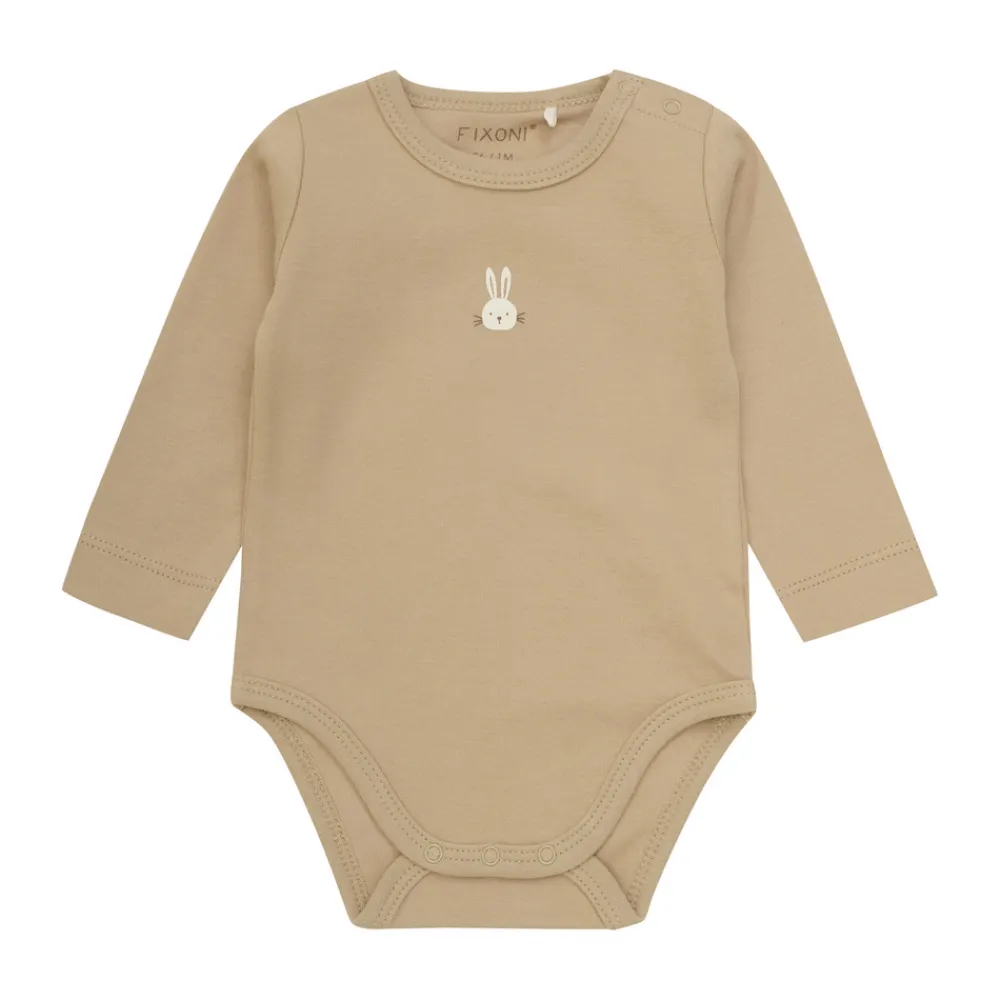 Fixoni Bodysæt m. hue - Sesame- Bodystocking Langærmet|Leggings