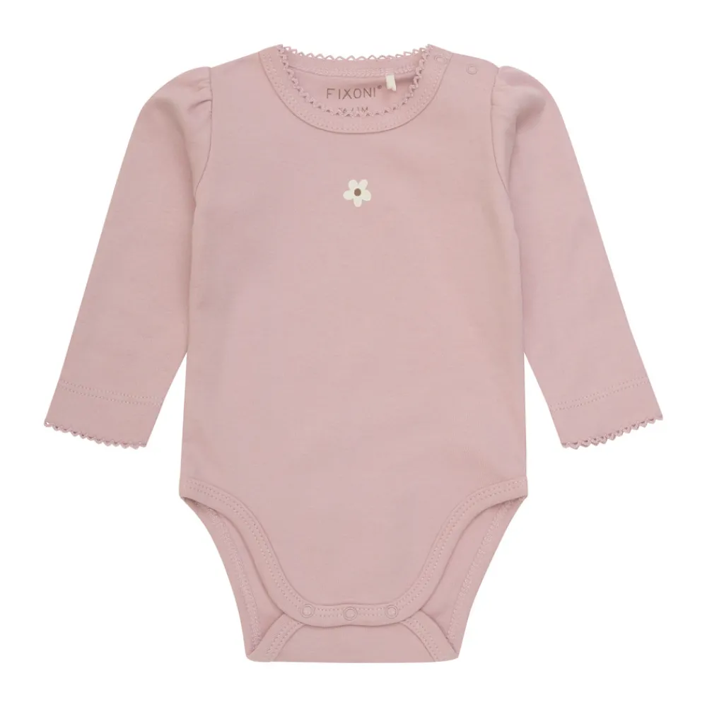 Fixoni Bodysæt m. hue - Shadow gray- Bodystocking Langærmet|Leggings